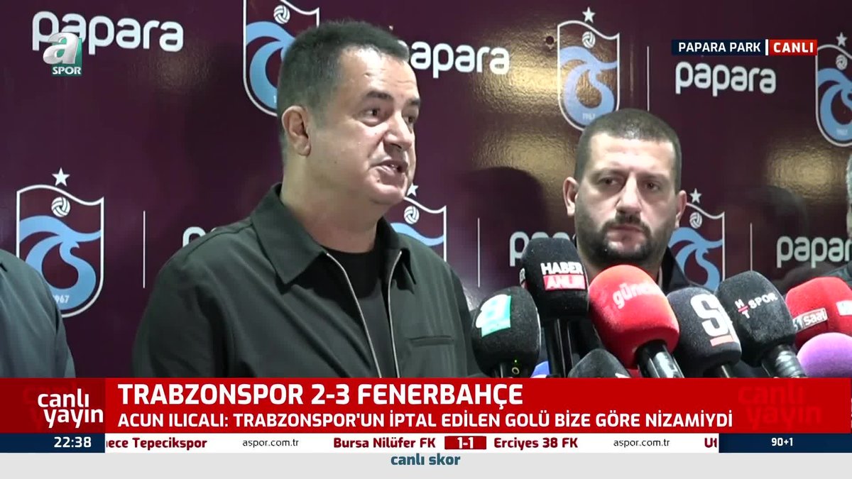 Fenerbahçe’de Acun Ilıcalı’dan flaş açıklama: Trabzonspor’un golü verilmedi! videosunu izle