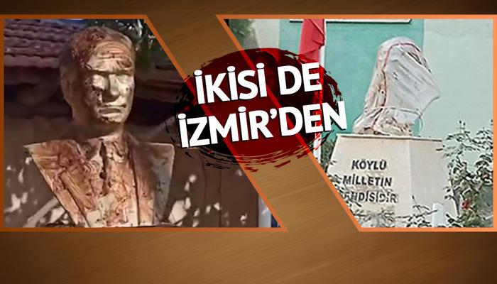 Ulu Önder’e vefat yıl dönümünde büyük saygısızlık: İzmir’de Atatürk büstlerine peş peşe çirkin saldırılar!