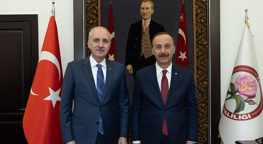 Meclis Başkanı Kurtulmuş Isparta’da Valilik ve belediyeyi ziyaret etti