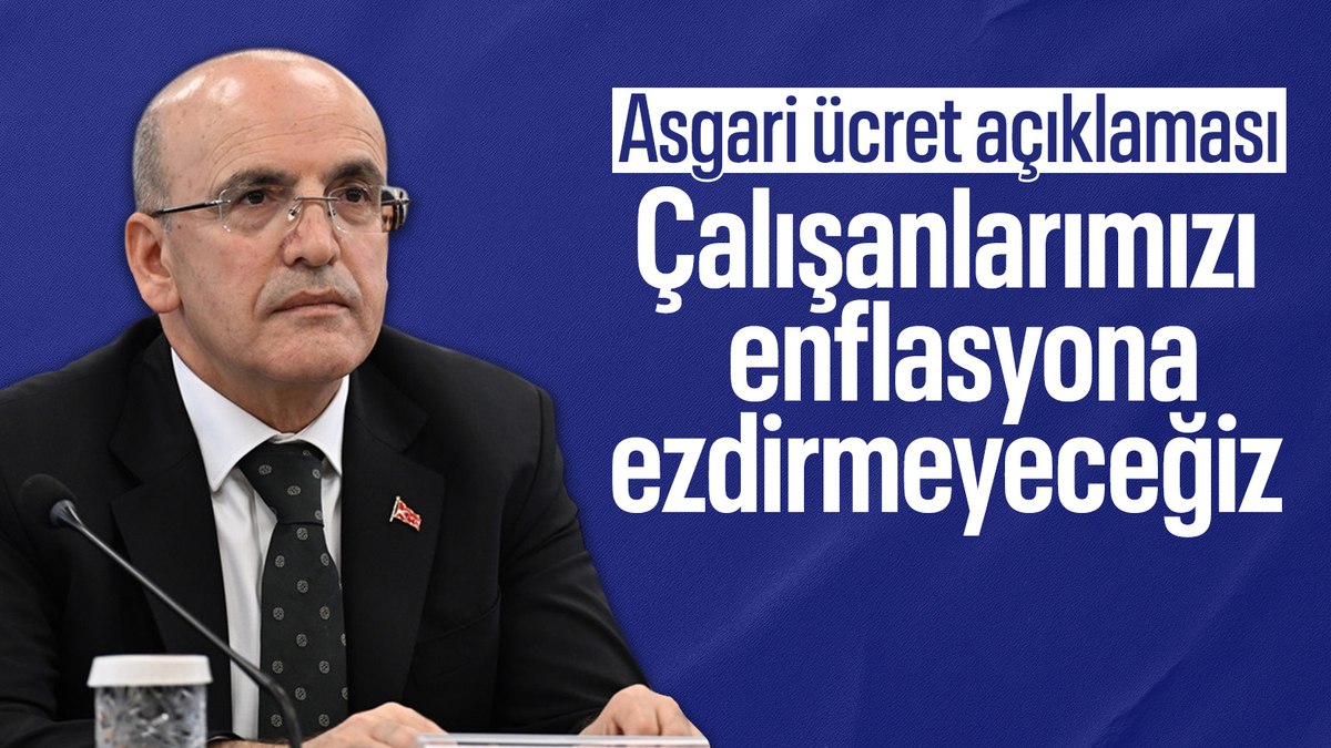 Bakan Mehmet Şimşek’ten asgari ücret açıklaması: Çalışanlarımızı enflasyona ezdirmeyeceğiz