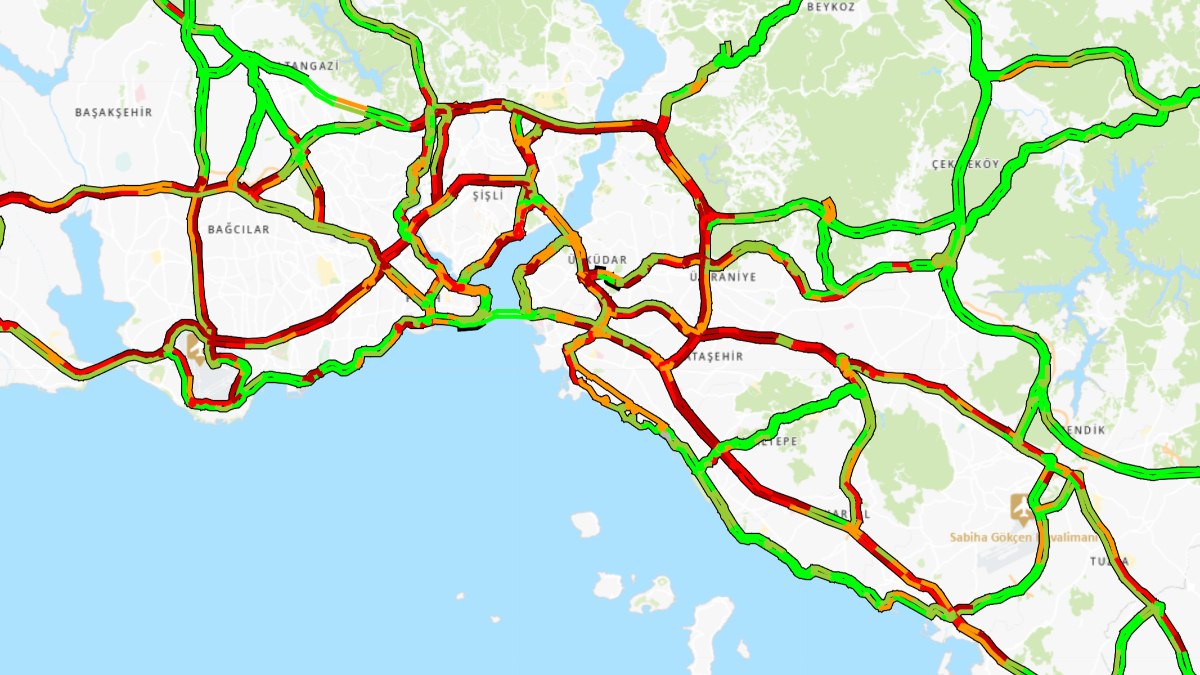 İstanbul’da trafik yüzde 90’a ulaştı