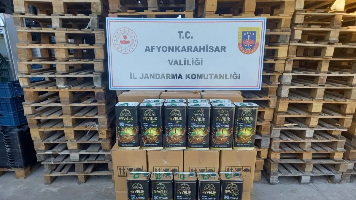 Afyon’da 680 litre kaçak zeytinyağı ele geçirildi