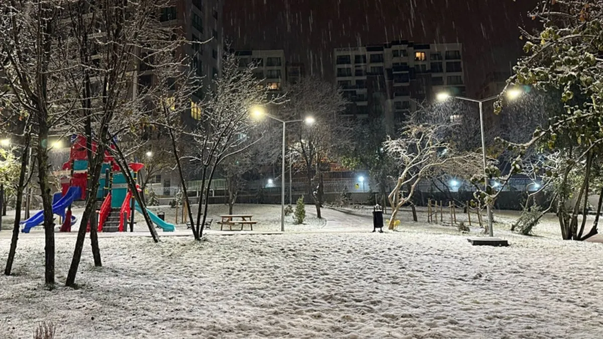 Beklenen kar geldi! İstanbul'un yüksek kesimleri beyaza büründü