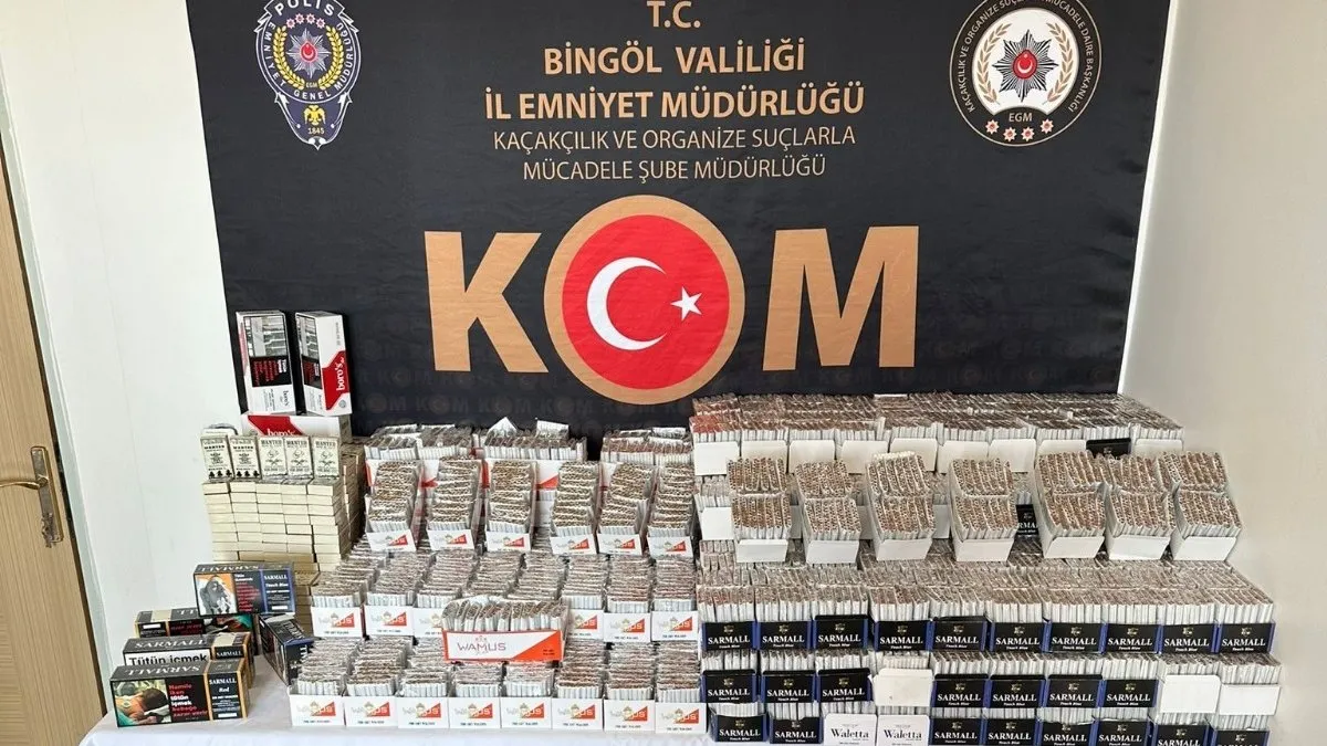 Bingöl’de 127 bin dolu, 27 bin boş makaron ele geçirildi