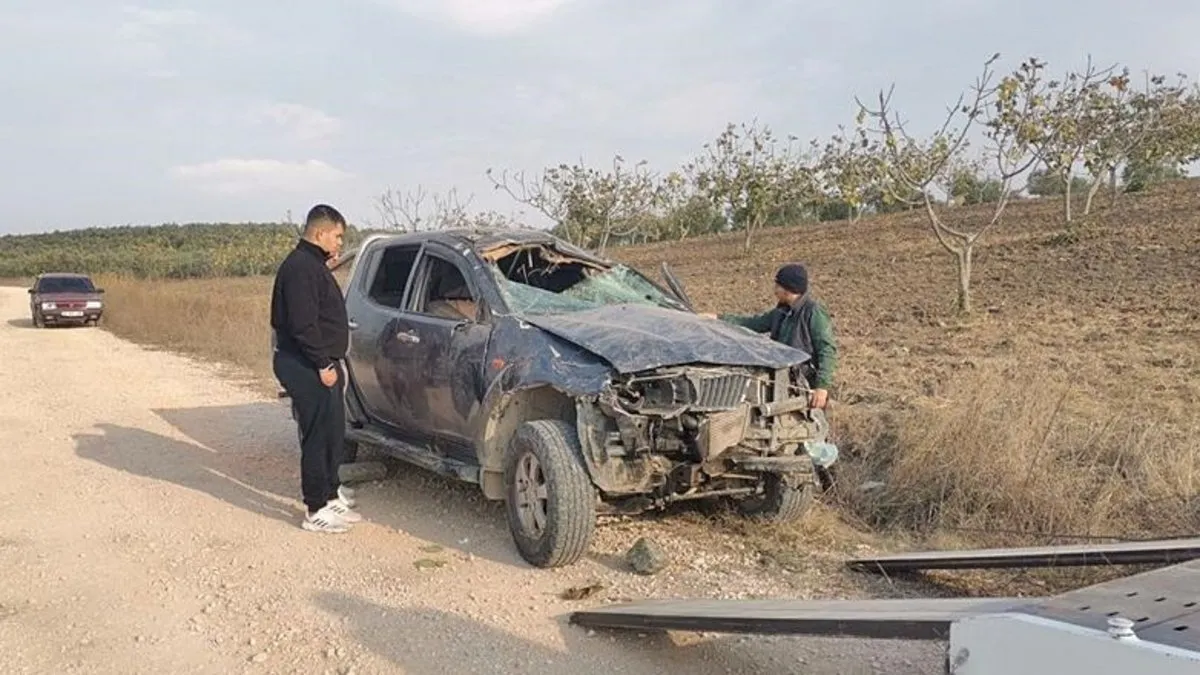 Bursa’da işçileri taşıyan kamyonet takla attı: 1 ölü, 7 yaralı