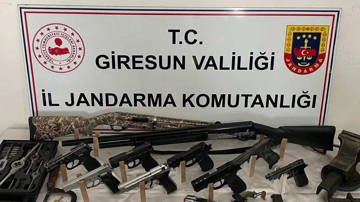 Giresun’da silah imalatı ve kaçakçılığı operasyonu:3 kişi tutuklandı