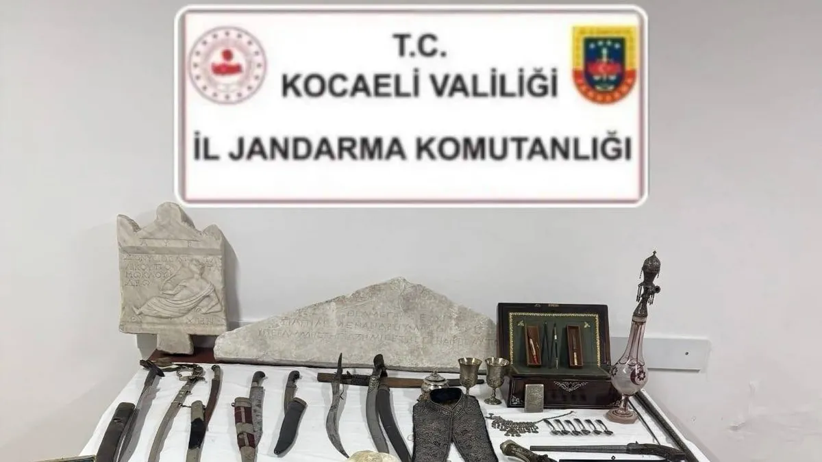 Kocaeli’de Osmanlı ve Roma dönemine ait 48 tarihi eser ele geçirildi