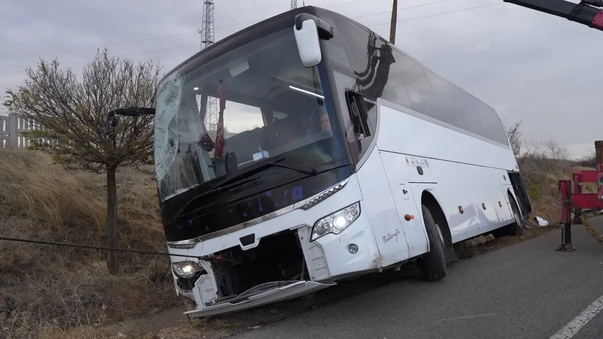 Mucize kurtuluş: Kırıkkale’de otobüs kazası ucuz atlatıldı