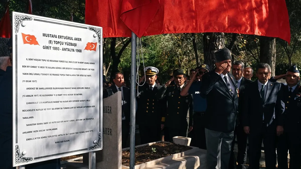 Topçu Yüzbaşı Mustafa Ertuğrul kabri başında anıldı