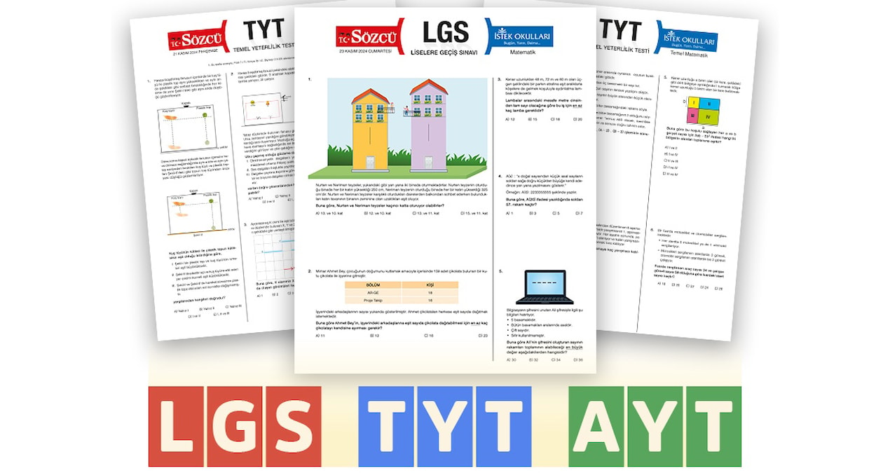 2-8 Aralık 2024 SÖZCÜ TYT, AYT ve LGS hazırlık testi sonucu