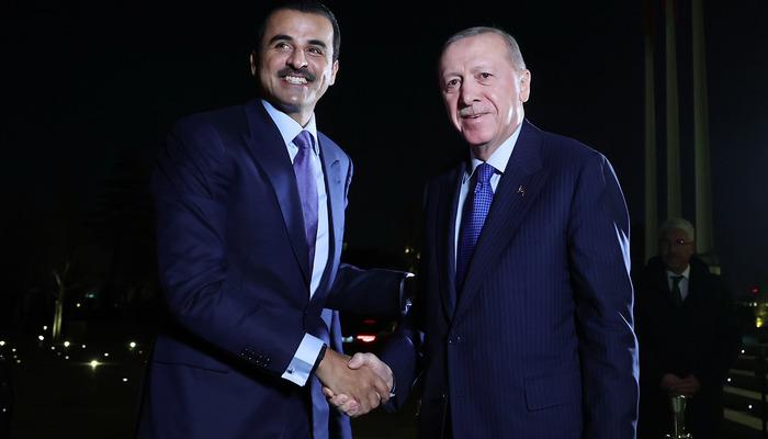 Cumhurbaşkanı Erdoğan, Katar Emiri Şeyh Al Sani ile bir araya geldi