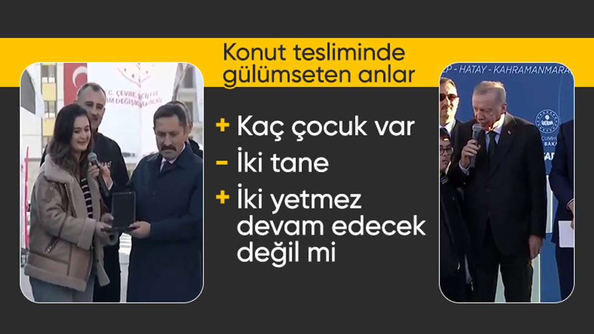 Cumhurbaşkanı Erdoğan, depremzede vatandaştan 3 çocuk istedi