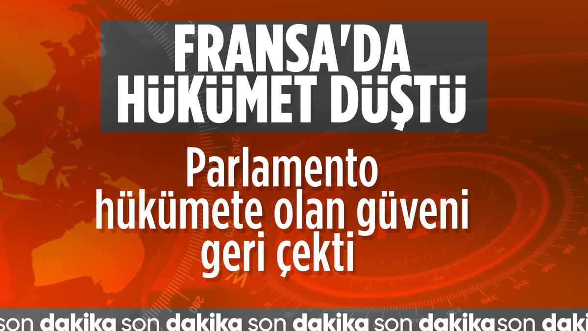 Fransa’da güvenoyu alamayan hükümet düştü