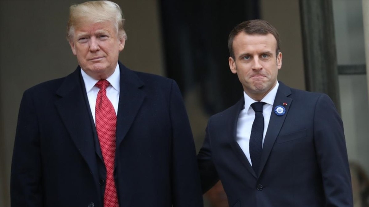 Emmanuel Macron, Donald Trump’ı Paris’te ağırladı