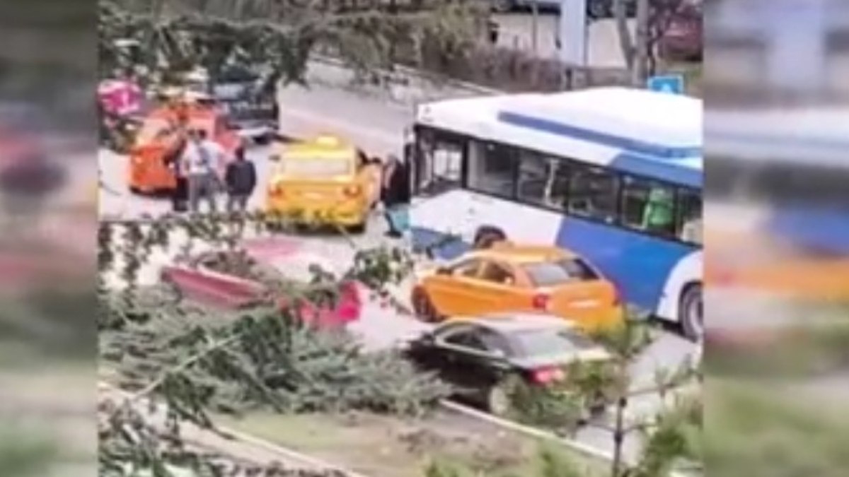 Ankara’da taksici ve otobüs şoförünün tartışması