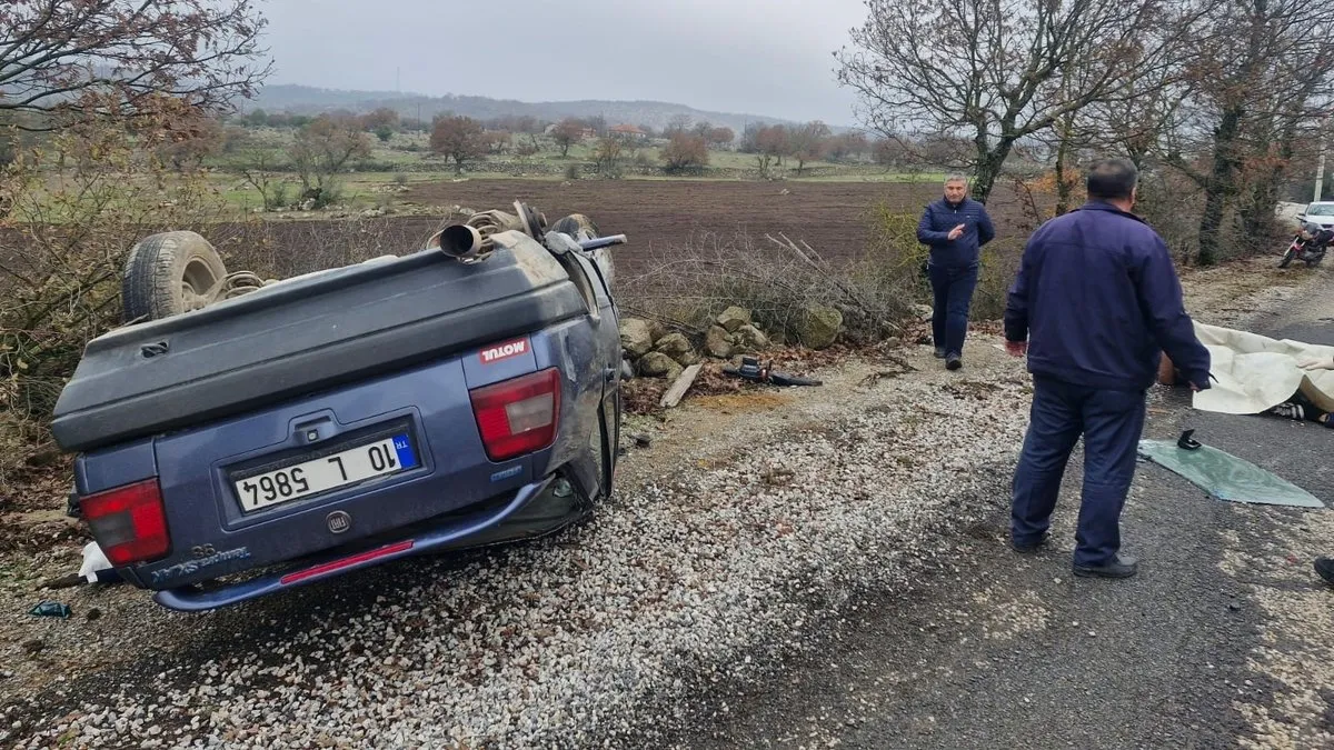 Balıkesir’de feci kaza: 1 ölü, 2 yaralı