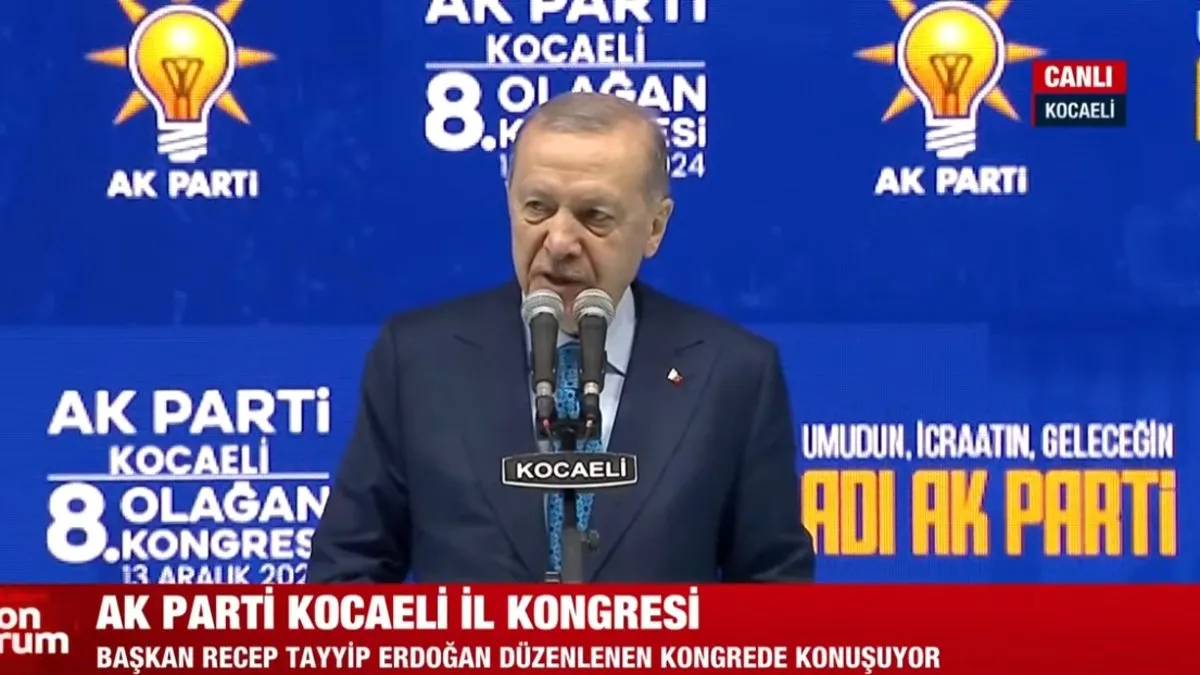 Başkan Erdoğan’dan AK Parti Kocaeli İl Kongresi’nde önemli açıklamalar