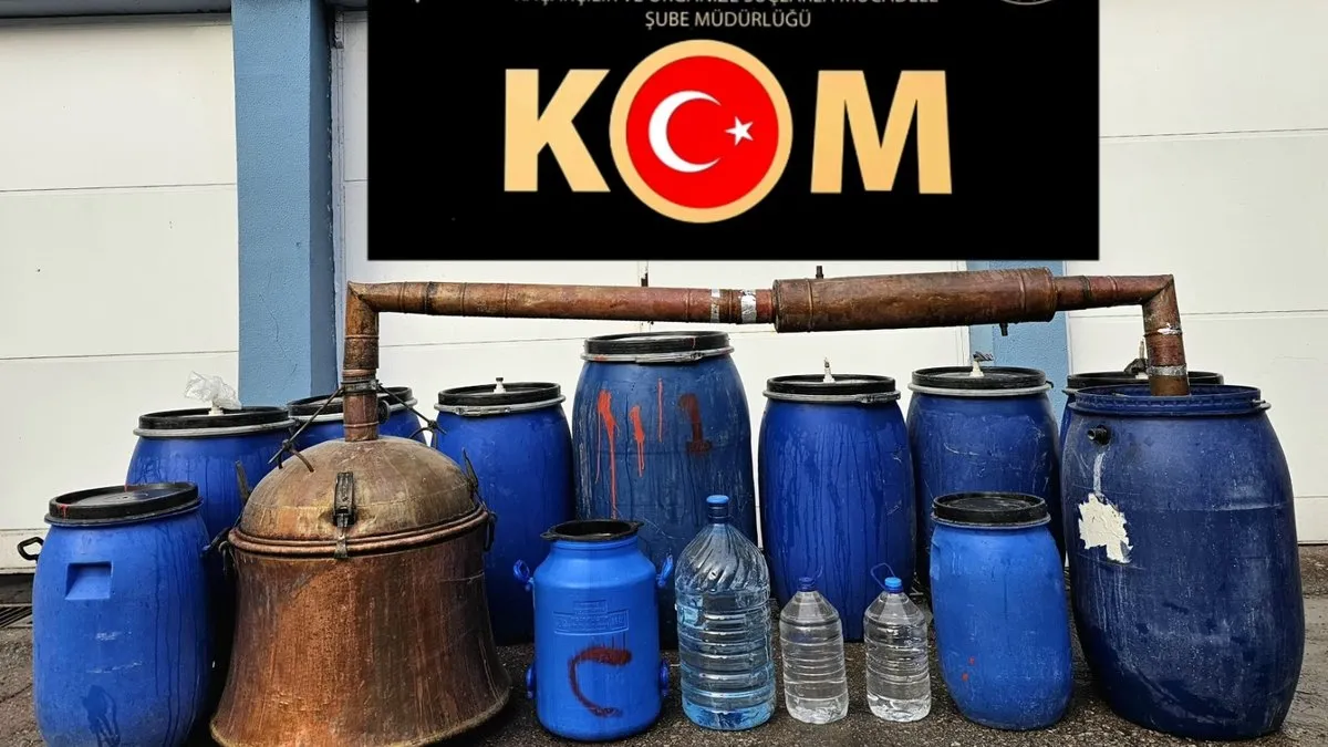 Çorum’da bin 75 litre kaçak içki ele geçirildi