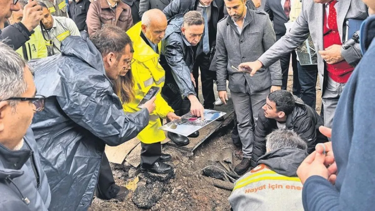 Elektrikli mazgalda keşif için kazı yapıldı