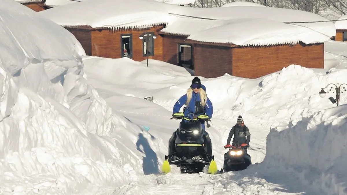 Handüzü’ne Rus kayakçı akını #rize