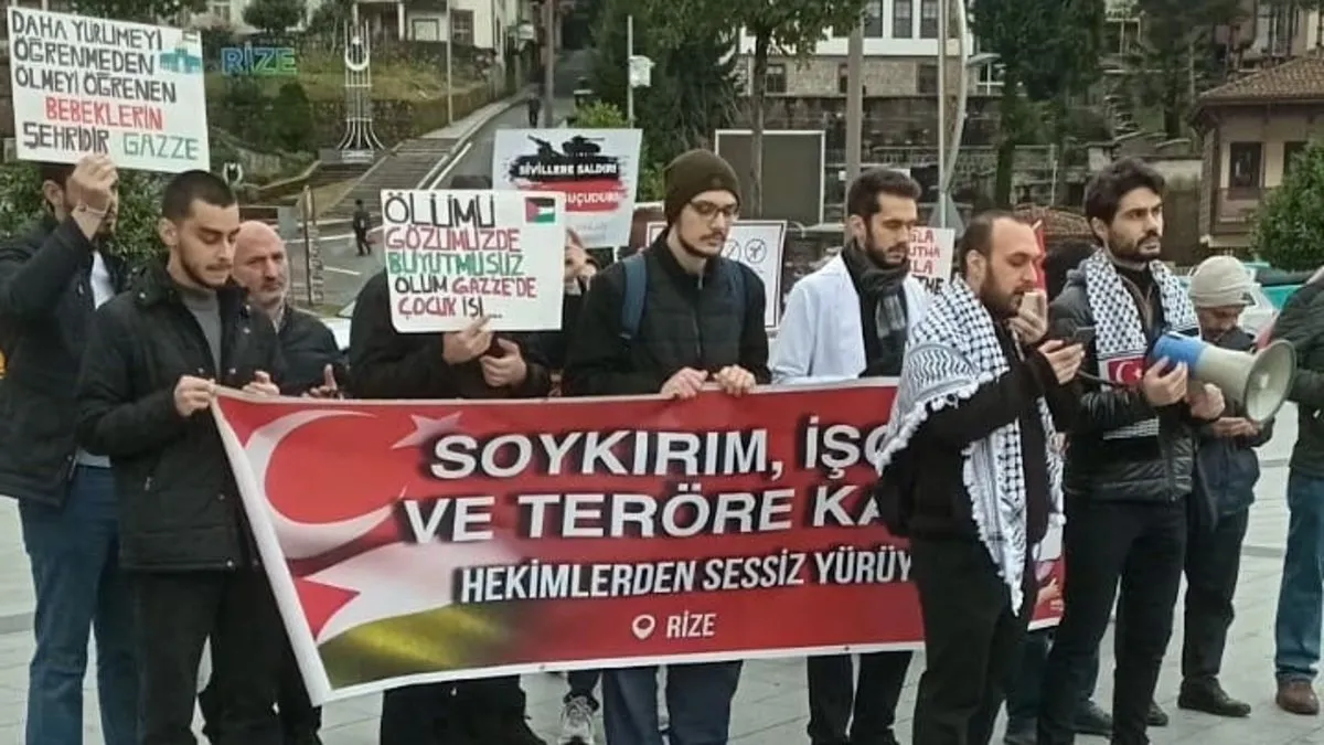 Hekimlerden sessiz yürüyüş – Rize Haberleri