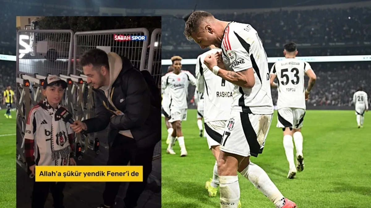 Küçük Beşiktaş taraftarı derbi sonrası yine gündem oldu! “Allah’a şükür Fener’i yendik”