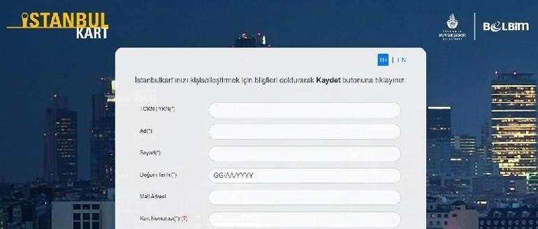 İSTANBULKART KİŞİSELLEŞTİRME EKRANI 2025 İstanbulkart kişiselleştirme nasıl, nereden yapılır
