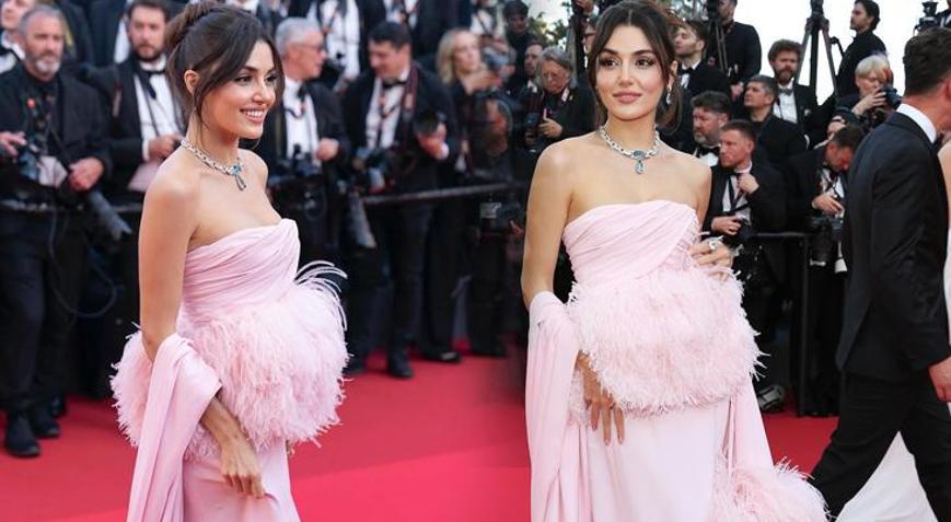 Cannes’da Hande Erçel rüzgarı! Kırmızı halının yıldızı oldu