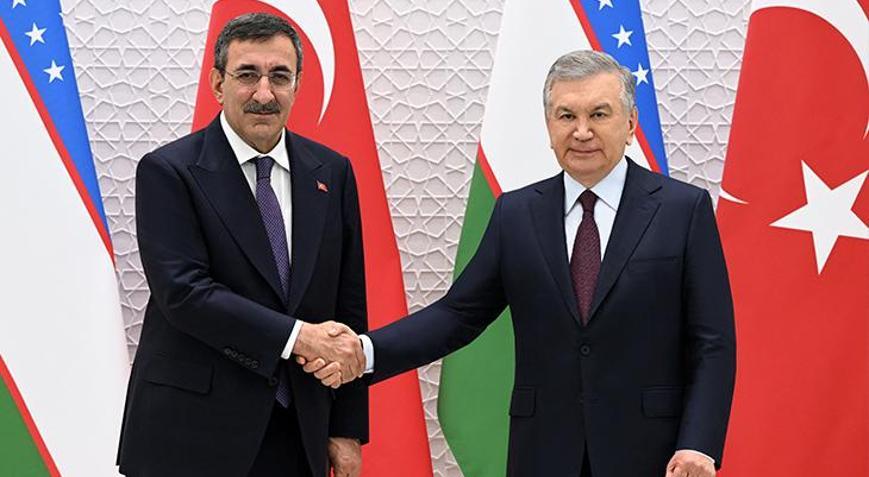 Cumhurbaşkanı Yardımcısı Cevdet Yılmaz, Özbekistan Cumhurbaşkanı Mirziyoyev tarafından kabul edildi
