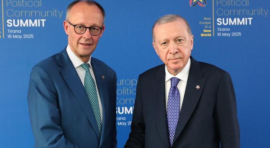 Cumhurbaşkanı Erdoğan, Almanya Başbakanı Merz’i kabul etti
