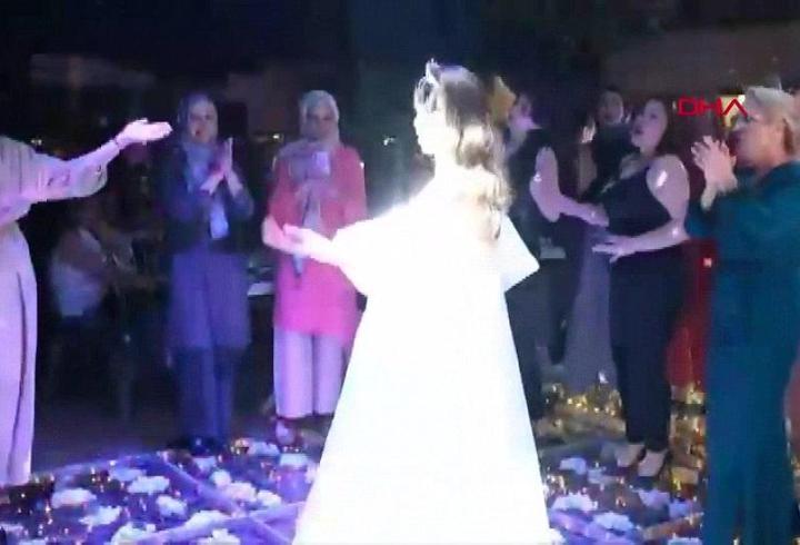 Kına gecesinde ilginç kaza: Disko topu düştü, gelin dahil 3 kişi yaralandı