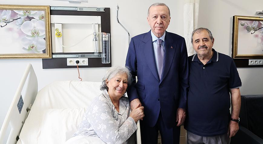 Cumhurbaşkanı Erdoğan’dan açılışını yaptığı hastanedeki hastalara sürpriz ziyaret