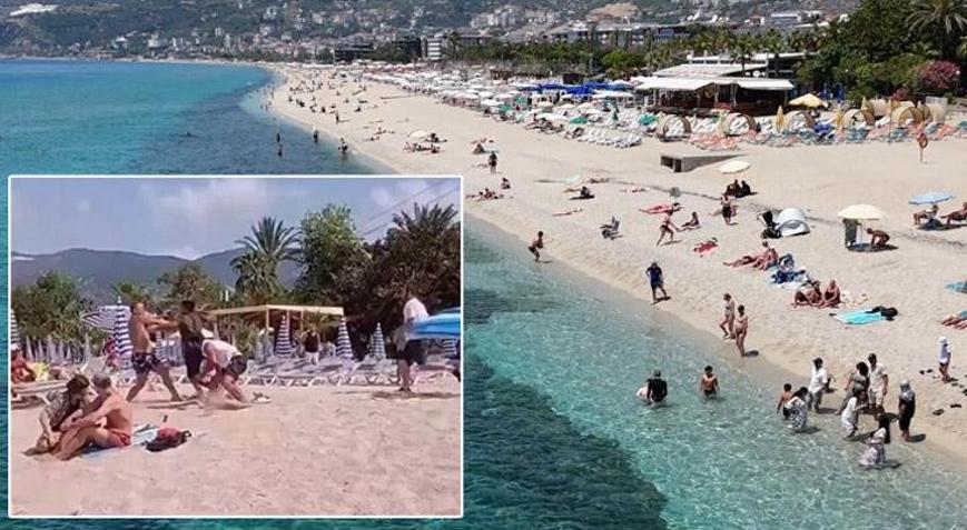 Alanya’da plajda İngiliz turiste şezlong dayağı! Skandal görüntünün bedeli ağır oldu
