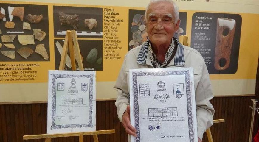 105 yıllık diploma! Gören bir daha dönüp baktı