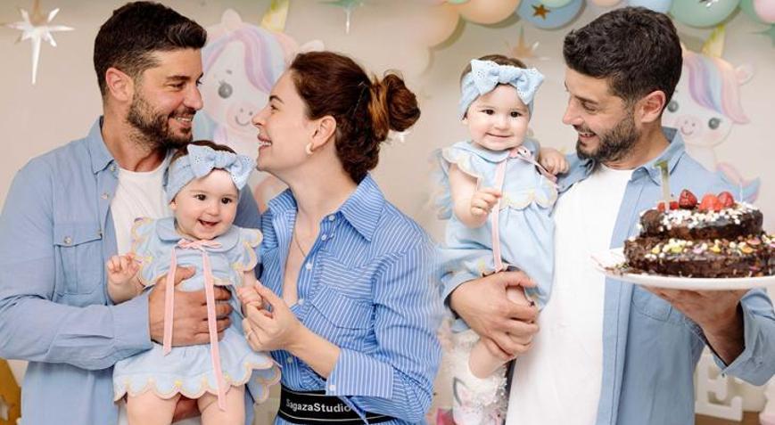 Ünlü çift bebeklerinin yüzünü ilk kez gösterdi! Mira Milena 1 yaşına girdi
