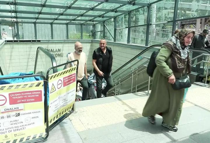 İstanbul’da metro merdiveni çöktü