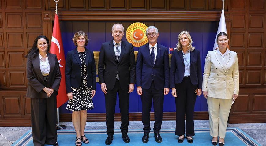 TBMM Başkanı Kurtulmuş, Fransa-Türkiye Parlamentolar Arası Dostluk Grubu Başkanı’nı kabul etti