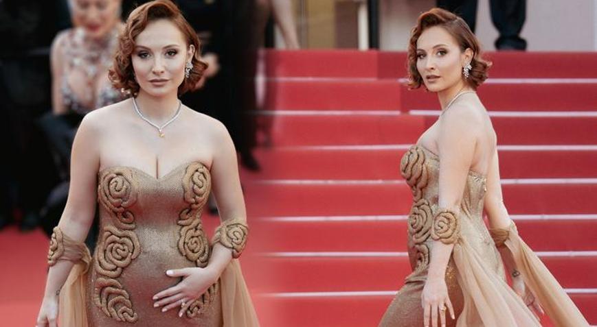 Cannes’da bebek müjdesi! Başak Gümülcinelioğlu güzel haberi kırmızı halıda açıkladı