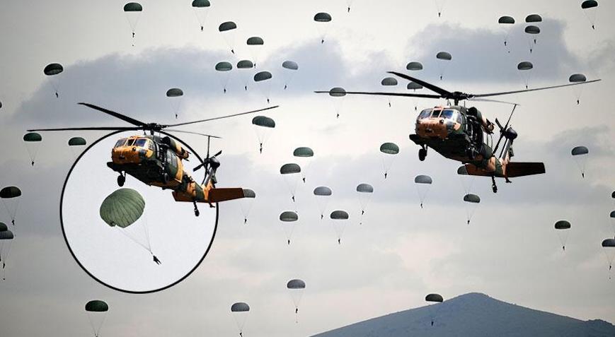 Erciyes’te nefes kesen an! 14 ülke izledi, onlarca asker paraşütle indi