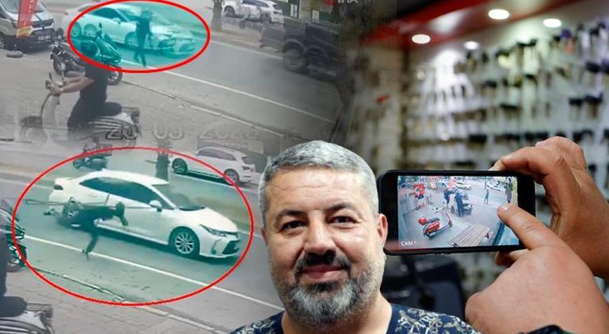 Sırtında demir borularla yürüyordu! Ölümden dönülen an: Resmen havada uçtu