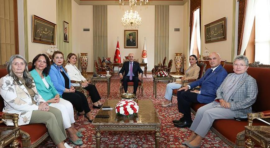 Meclis Başkanı Kurtulmuş, CHP’li Kaya ile İYİ Partili Çömez’i kabul etti
