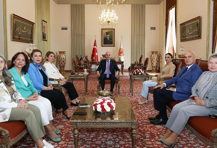 TBMM Başkanı Kurtulmuş, CHP’li Kaya ile İYİ Partili Çömez’i kabul etti