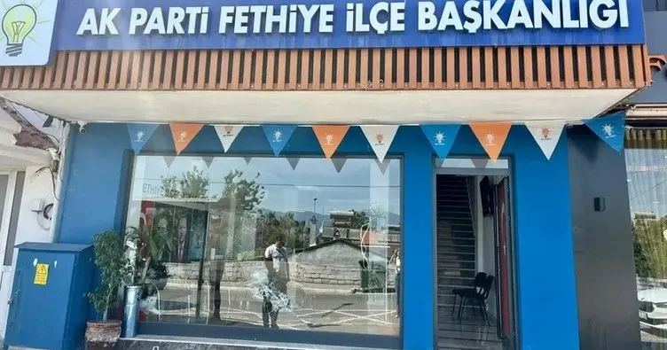 AK Parti Fethiye İlçe Başkanlığı’na taşla saldıran şahıs tutuklandı