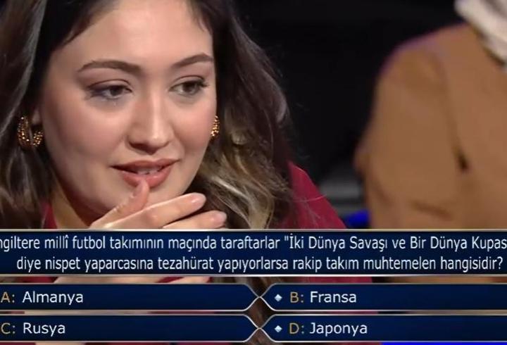 İki Dünya Savaşı ve Bir Dünya Kupası tezahüratı hangi takıma yapılır? Kim Milyoner Olmak İster yarışmasında zor soru: İngiltere milli futbol takımı…