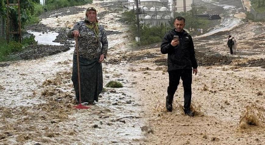 Bir kent felaketi yaşadı! Sel ve heyelan hayatı felç etti