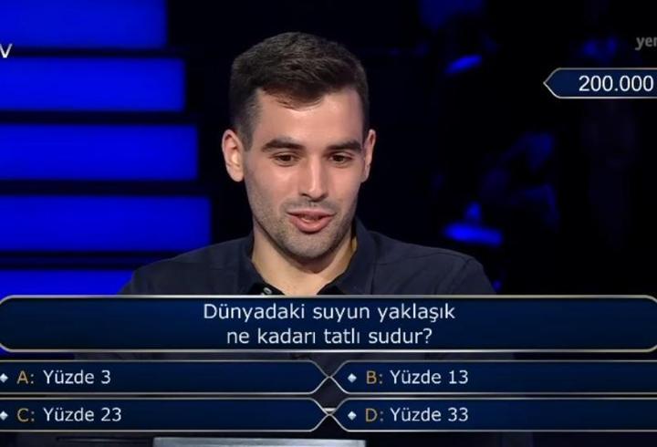 Dünyadaki suyun yaklaşık ne kadarı tatlı sudur? Kim Milyoner sorusu: Dünyadaki tatlı su oranı!
