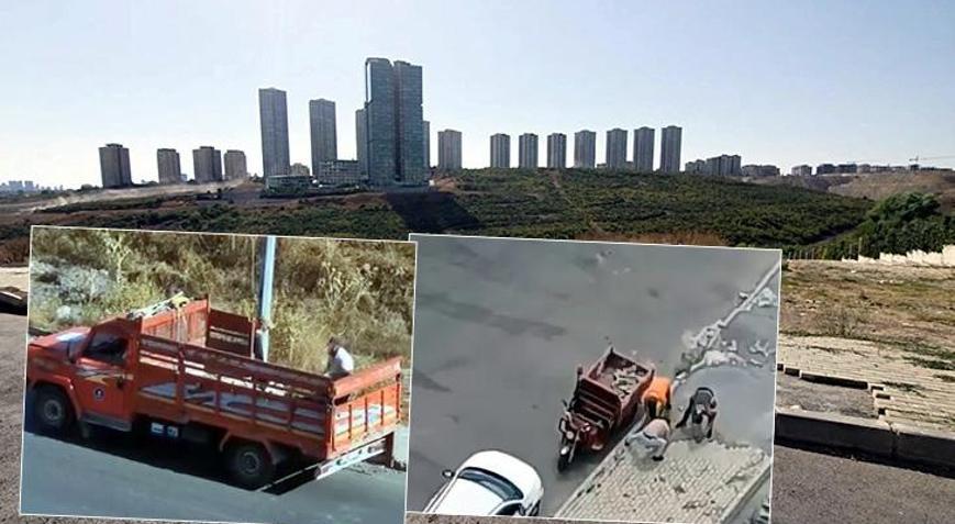İstanbul’da sınırları zorlayan hırsızlık! Kaldırımı taşlarını söküp çaldılar