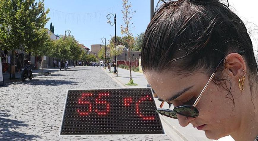 Termometreler 55’i gösterdi! Kentte sokaklar boşaldı