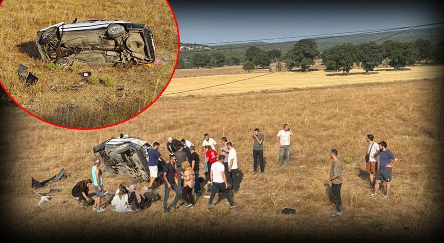 Kütahya’da feci kaza! Otomobil tarlaya düştü: 1 ölü, 5 yaralı