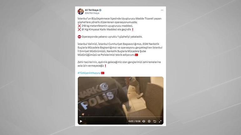 İstanbul’da uyuşturucu operasyonu